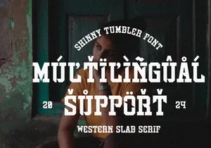 Skinny Tumbler - Western Slab Serif