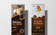 Ice Cream Shop Roll Up Banner Ver-1