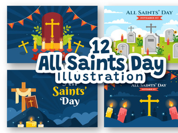 12 All Saints Day Vector Illustration preview picture
