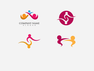 community care and Adoption  Logo template vector icon preview picture