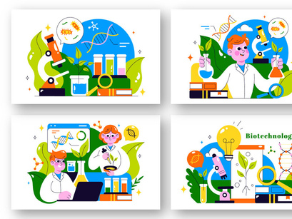 10 Biotechnology Innovation Illustration