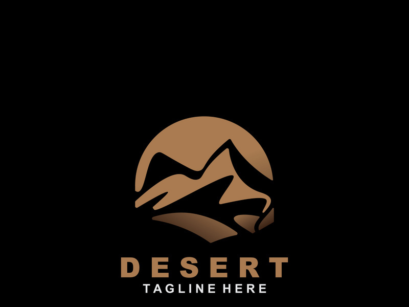 Desert or sahara wilderness logo outdoor adventure emblems, badges patches design