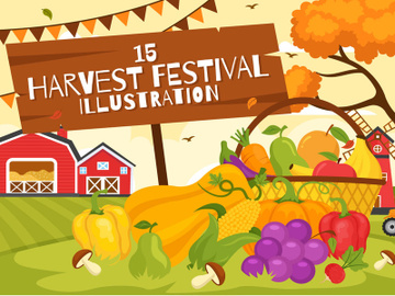 15 Happy Harvest Festival Illustration preview picture