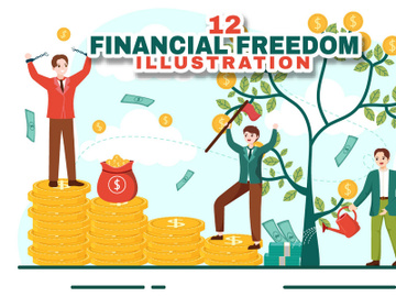 12 Financial Freedom Vector Illustration preview picture