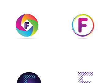 Modern F initial letter logo. preview picture