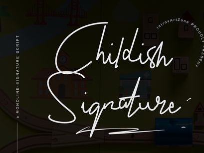 Childish Signature Font
