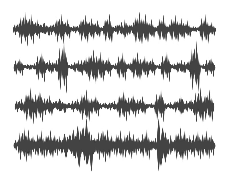 Sound waves vector illustration