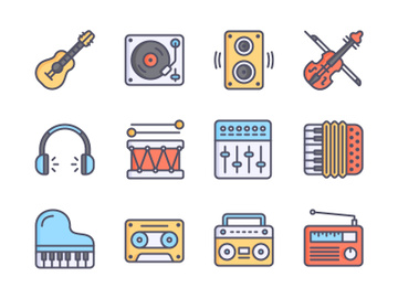 Music Icons Color preview picture