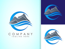 Mountain Logo. Mountain peak summit logo design