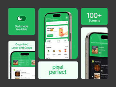 Foosh - Food Sharing Mobile App UI KIT