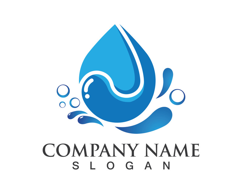 Water drop logo icon illustration template design
