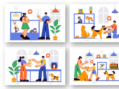 8  Pet Adoption Center Illustration