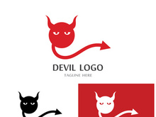 Devil logo design with a modern concept.