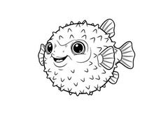 Cute smiling sea creature mascot vector illustration