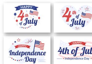 14 4th July Happy Independence Day USA Illustration