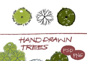 Handdrawn Tree Graphics [PSD/PNG]