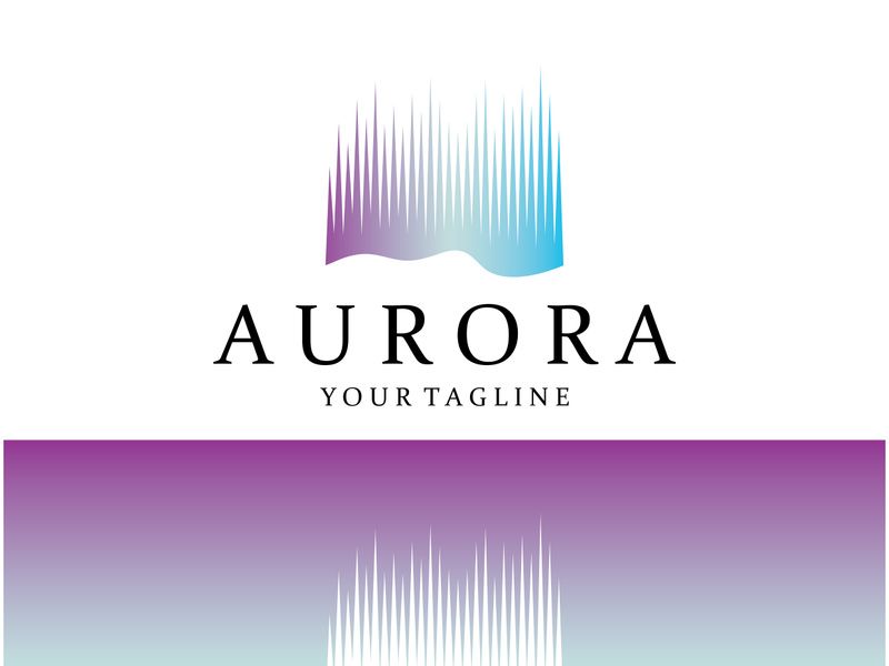 aurora logo design icon illustration vector template