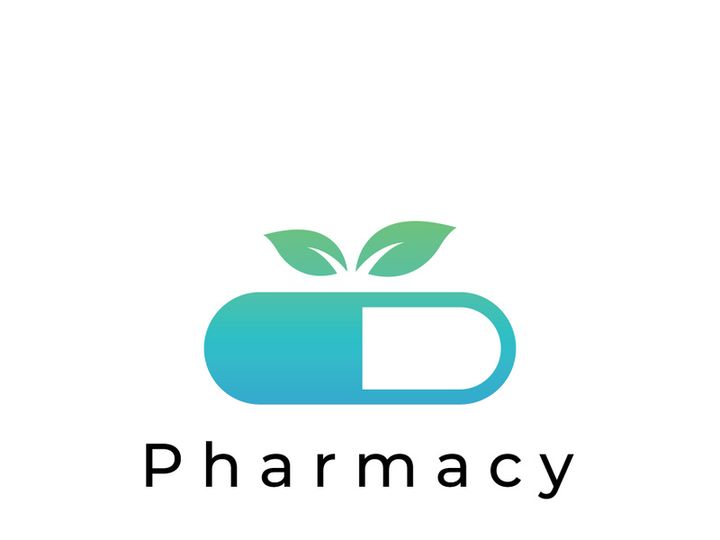 Pharmacy health abstract logo.