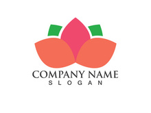 People yoga health in lotus flower logo