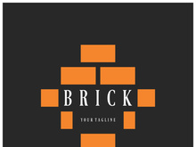 creative brick logo designs for buildings, architectural buildings, civil engineering, building materials shops