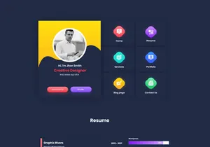 CV Resume One Page XD Free Template