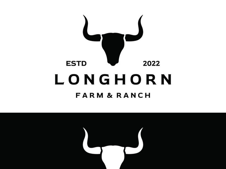 Long horn bull logo vector