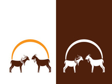 Goat logo template vector icon illustration design