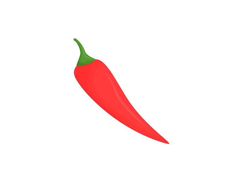 Red hot pepper pod cartoon vector illustration