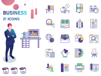 Gradient : Business And Office IconSet