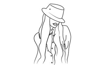 Line Art Flower Drawing Women