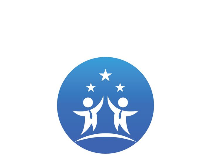 People star logo design to achieve a success or dream.