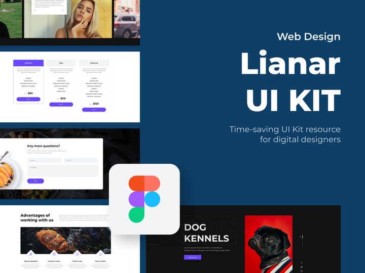 Lianar UI Kit Figma and Photoshop
