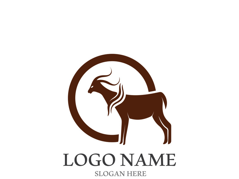 Goat logo template vector icon illustration design