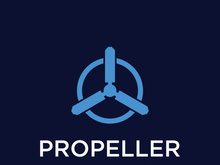 Abstract propeller logo with creative idea