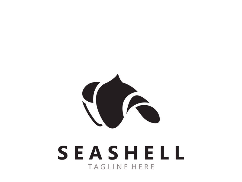 Seashell Logo. Ocean Animals premium quality graphic outline symbols collection