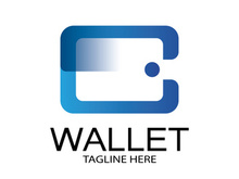 e wallet logo design illustration icon with a simple modern concept, for electronic wallets, digital money storage applications, digital savings, digital money transactions,vector
