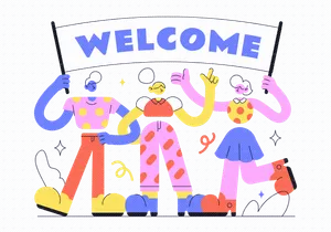 5 Welcome Vector Illustration