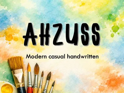 AHZUSS – Modern Casual Handwritten Font (TTF)
