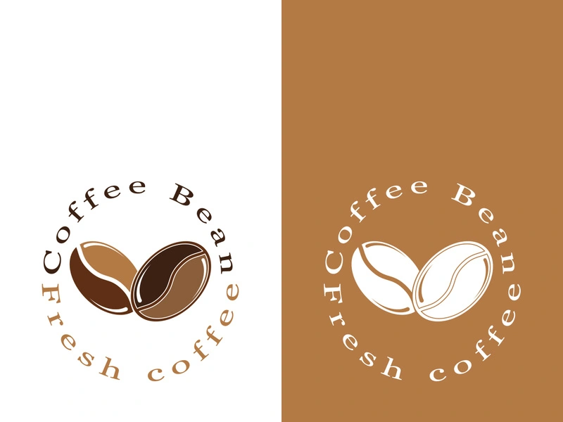 Coffee bean icon vector illustration template