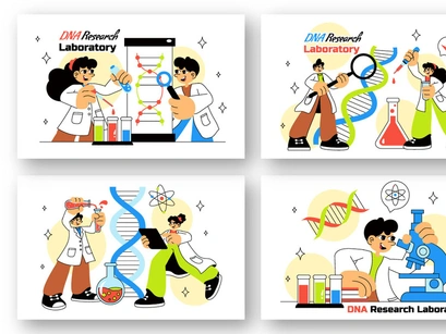 10 DNA Research Laboratory Illustration