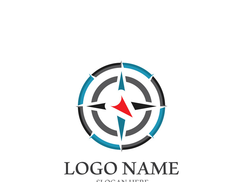 Compass logo template vector icon illustration design