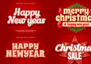 Merry Christmas Text Effect Bundle