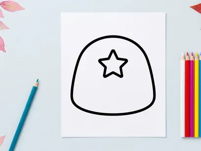 Halloween star badge icon isolated on white background. Spooky holiday emblem for decorations, invitations, and party designs.