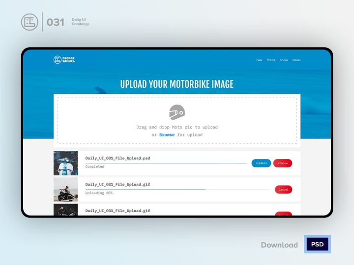 File Upload Concept | Daily UI challenge - Day 031/100