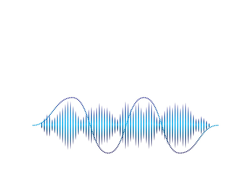 Sound waves vector illustration design template