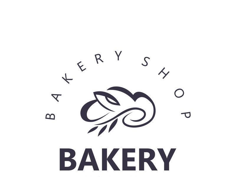 Bread Vintage style Logo Design Vector, label product Bake shop Homemade template
