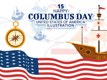 15 Happy Columbus Day Illustration preview picture