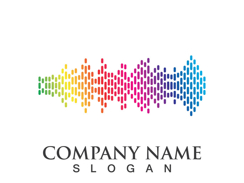 Sound waves vector illustration design template