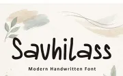 Savhilass — Modern Handwritten Font