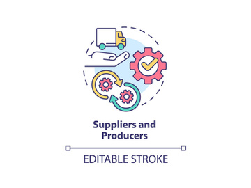 Suppliers and producers concept icon preview picture